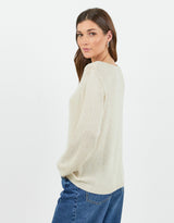 Eventide Boat Neck Long Sleeve Jumper - Natural