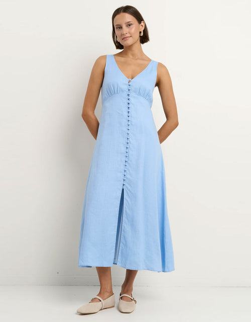 among-the-brave-panama-linen-sleeveless-button-front-midi-dress-sky-blue-womens-clothing