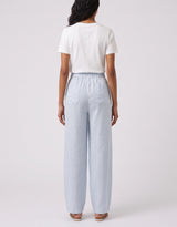 Barrel Leg Linen Pant - Chambray