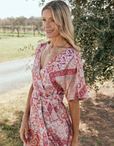 Among The Vines Midi Dress - Sunset Paisley