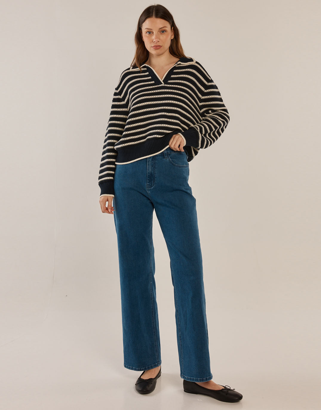 betty-basics-aberdeen-polo-knit-sweat-navy-stripe-womens-clothing