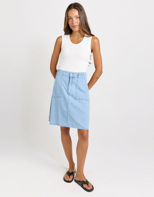 Aida Denim Skirt - Medium Wash