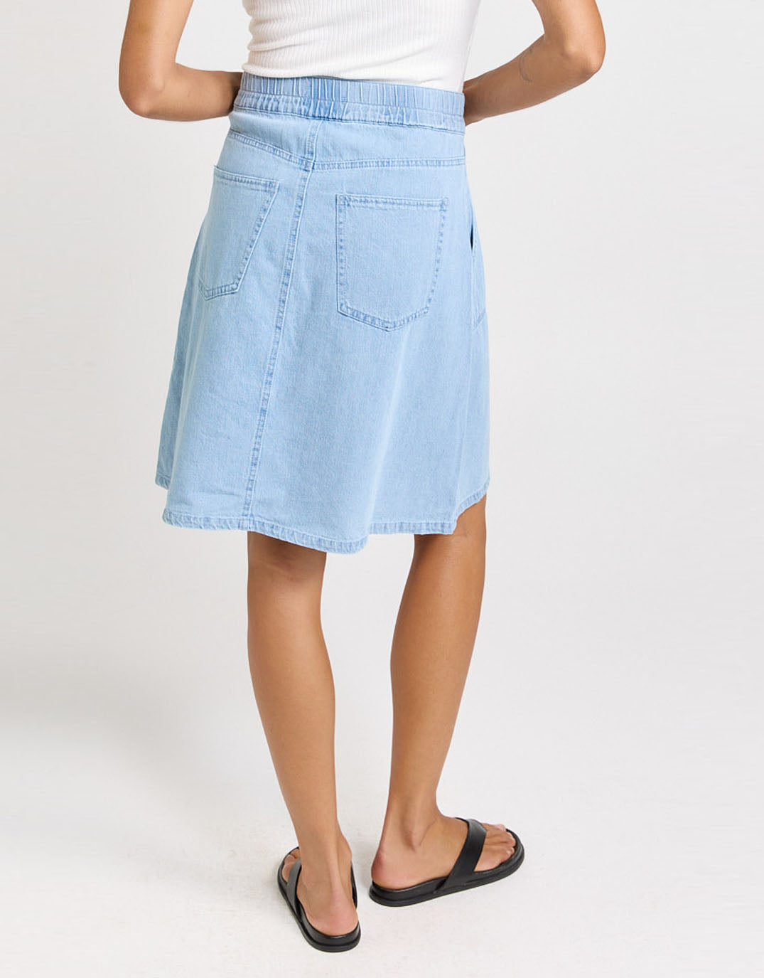 Aida Denim Skirt - Medium Wash