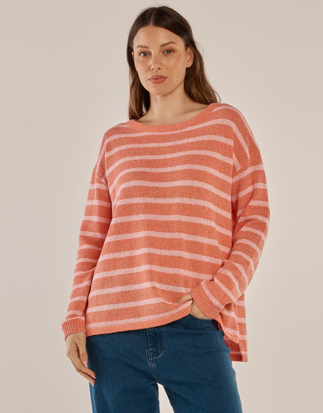 betty-basics-bradford-knit-top-coral-pink-stripe-womens-clothing