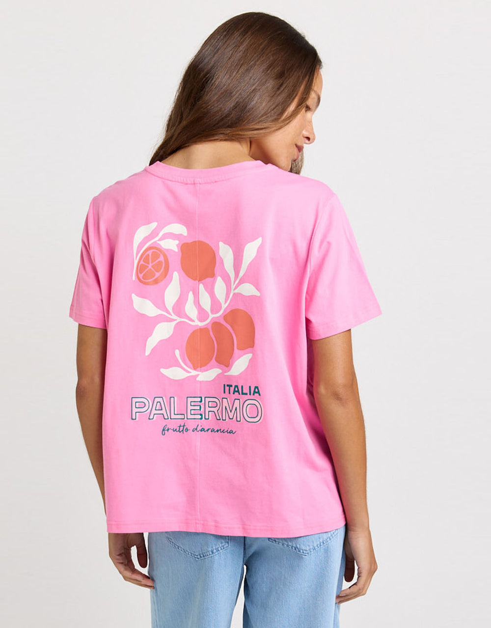 Ellia Print Tee - Italian Orange Print