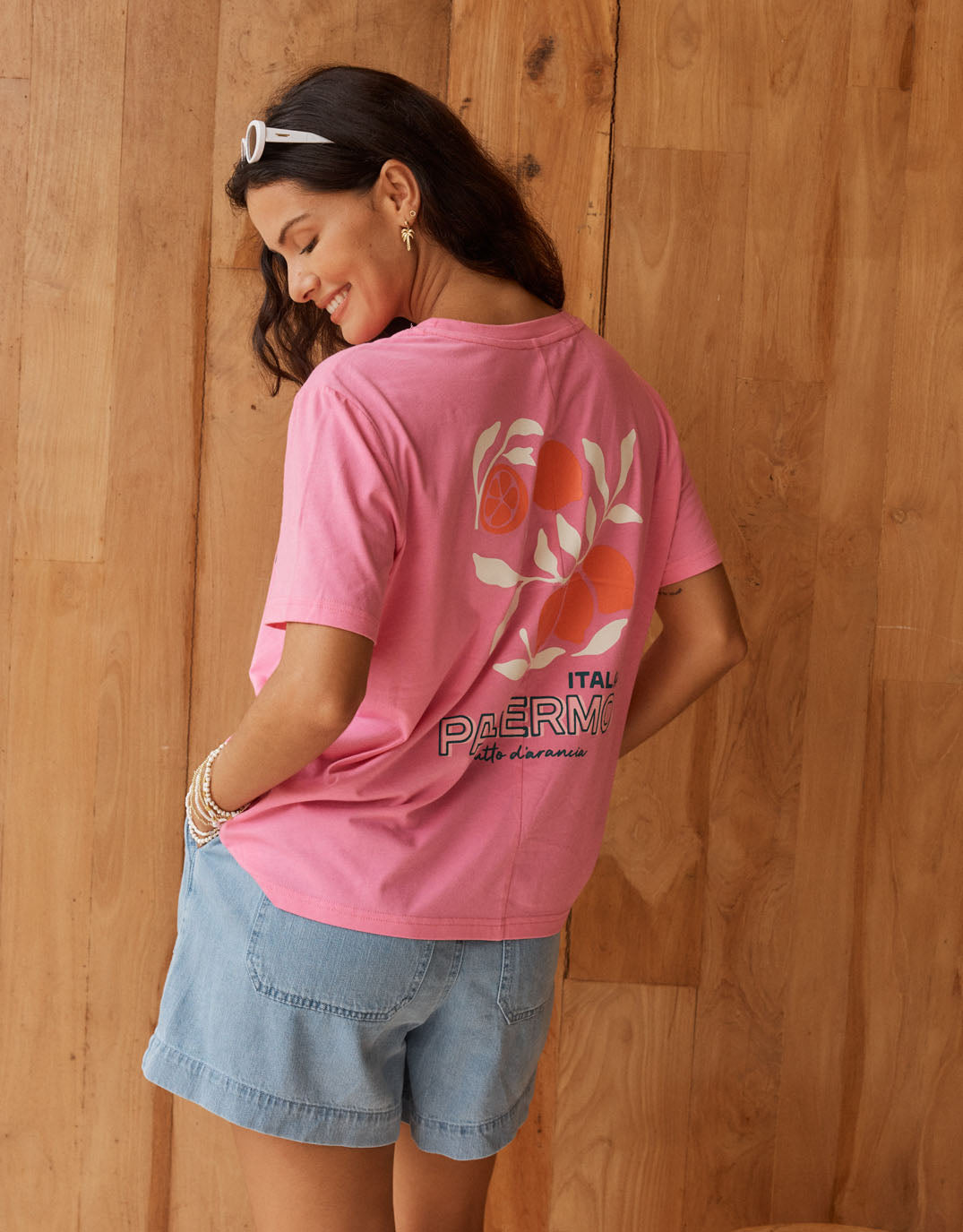 Ellia Print Tee - Italian Orange Print