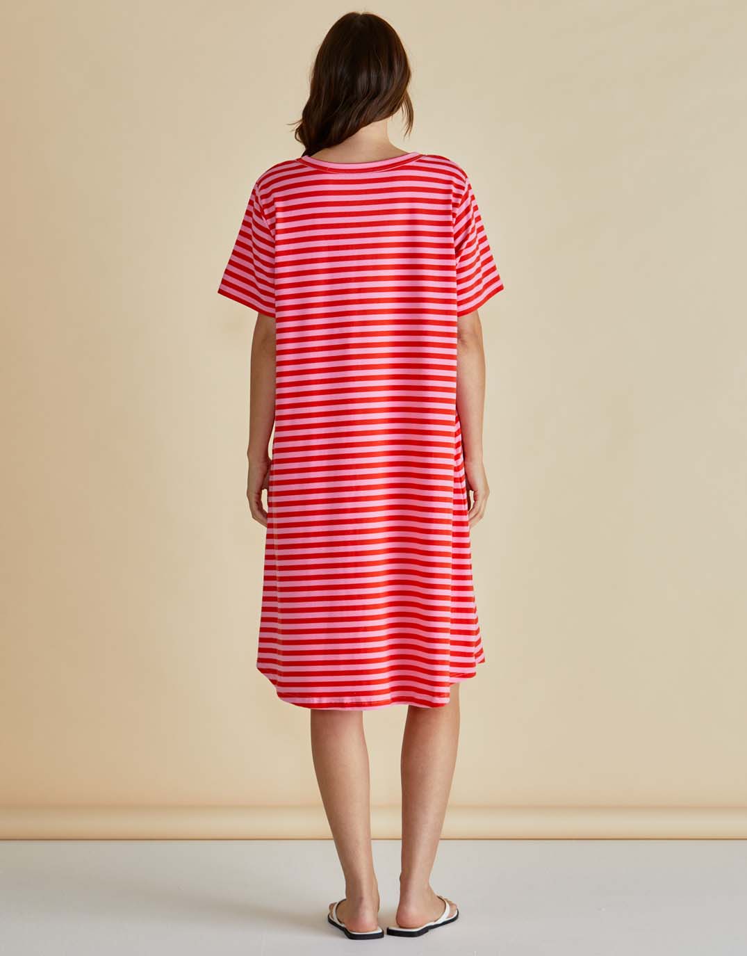 betty-basics-eloise-t-shirt-dress-pink-red-stripe-womens-clothing