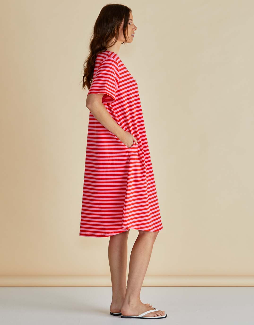 betty-basics-eloise-t-shirt-dress-pink-red-stripe-womens-clothing