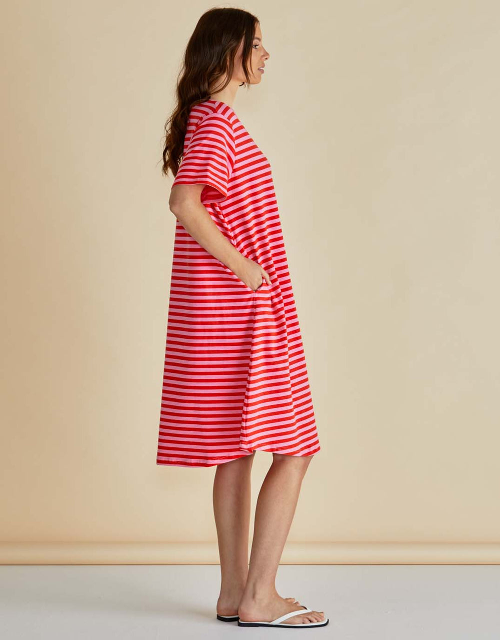 betty-basics-eloise-t-shirt-dress-pink-red-stripe-womens-clothing