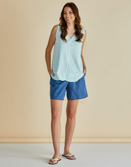 betty-basics-mariah-tank-green-stripe-womens-clothing