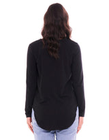 Betty Basics - Megan Long Sleeve Top - Black - White & Co Living Tops