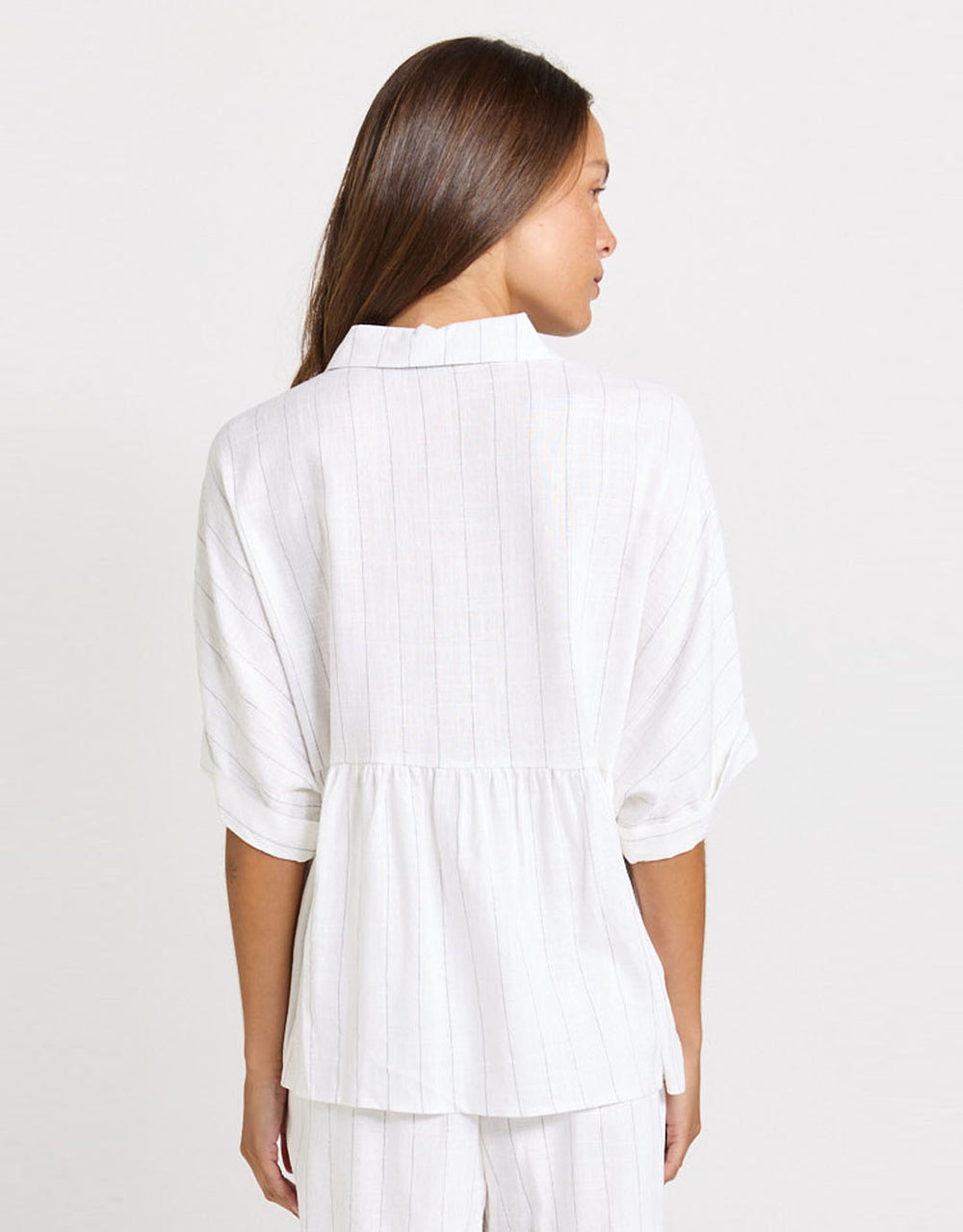 Ophelia Shirt - White/Black Stripe