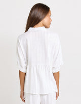 Ophelia Shirt - White/Black Stripe