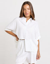 Ophelia Shirt - White/Black Stripe