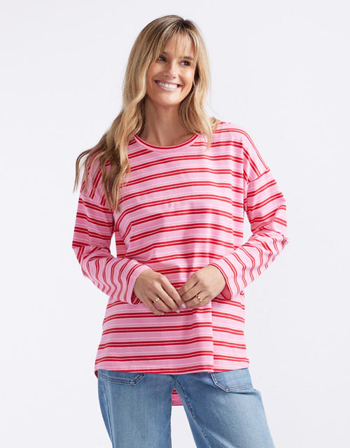 betty-basics-taylor-tee-pink-red-stripe-womens-clothing
