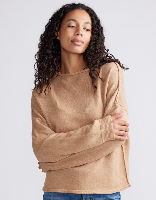 Biarritz Raw Edge Knit -  Mocha