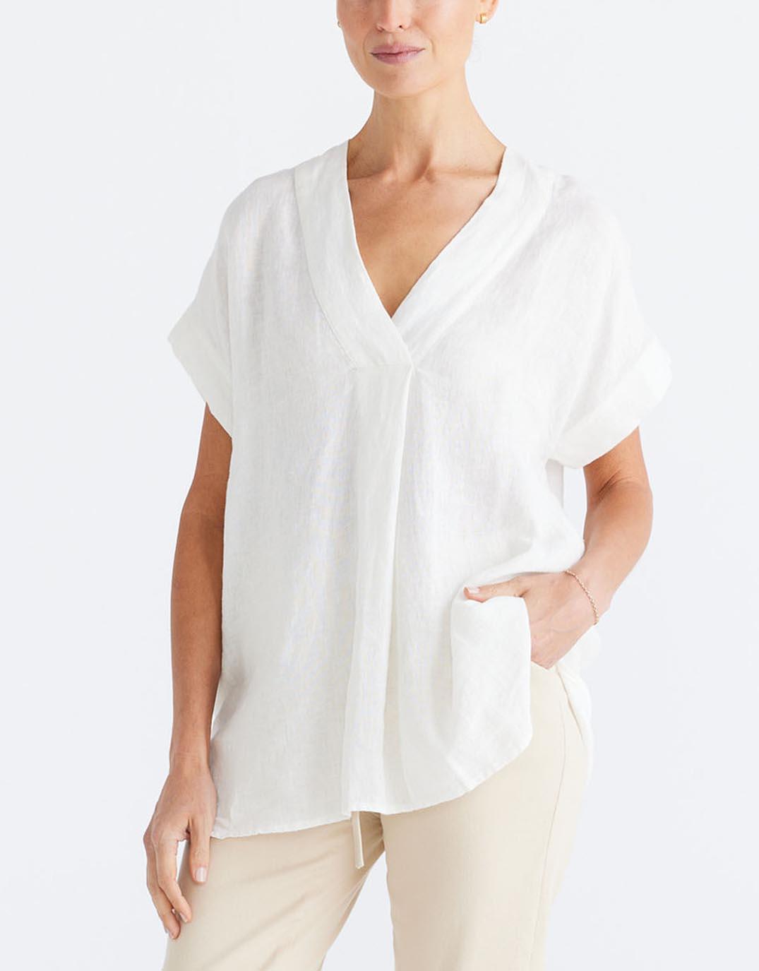 Brave + True - Noa Top - White - White & Co Living Tops