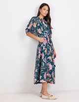 by-rosa-intuition-scarf-print-puff-sleeve-maxi-shirt-dress-petrol-womens-clothing