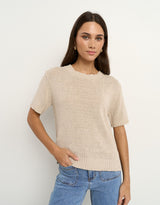 by-rosa-loveable-tape-yarn-knit-tee-natural-womens-clothing