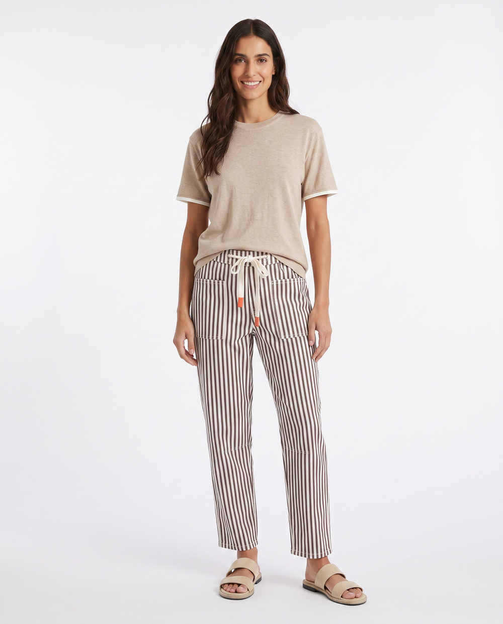 Carter Barrel Jeans - Chocolate Stripe