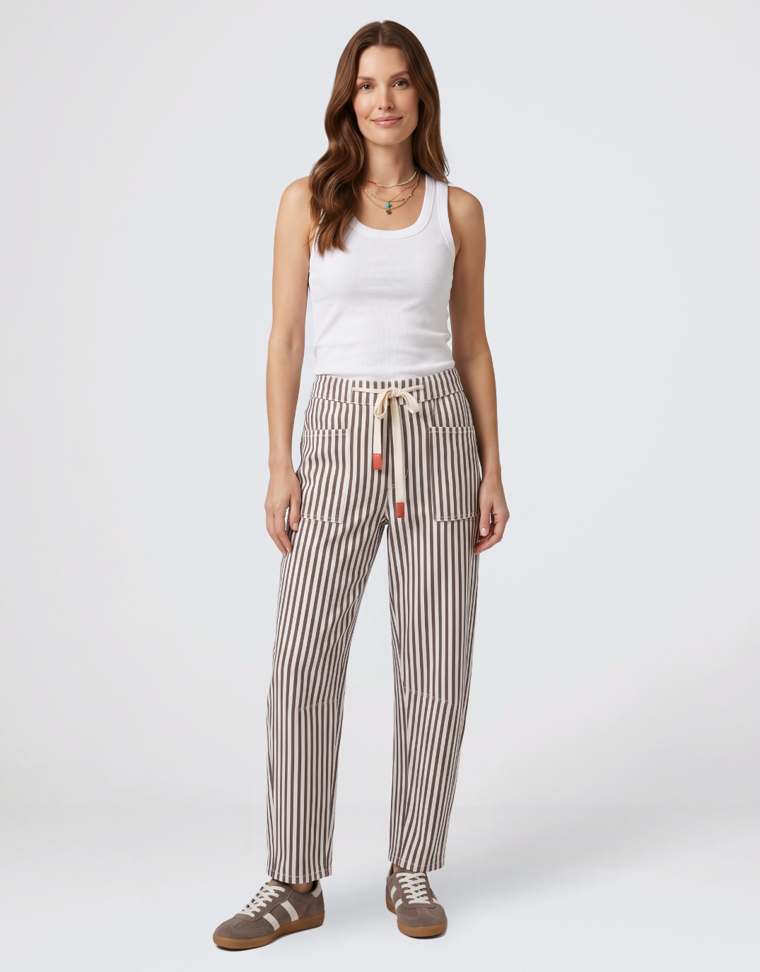 Carter Barrel Jeans  - Chocolate Stripe