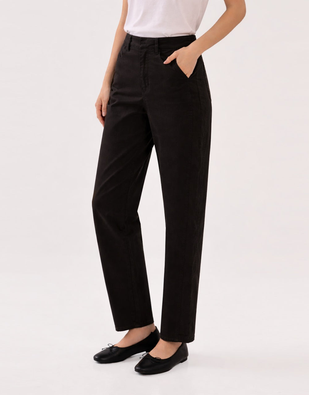 Barrel Leg Chino - Black