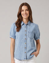 Cici Shirt - Tencel Blue