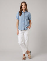 Cici Shirt - Tencel Blue