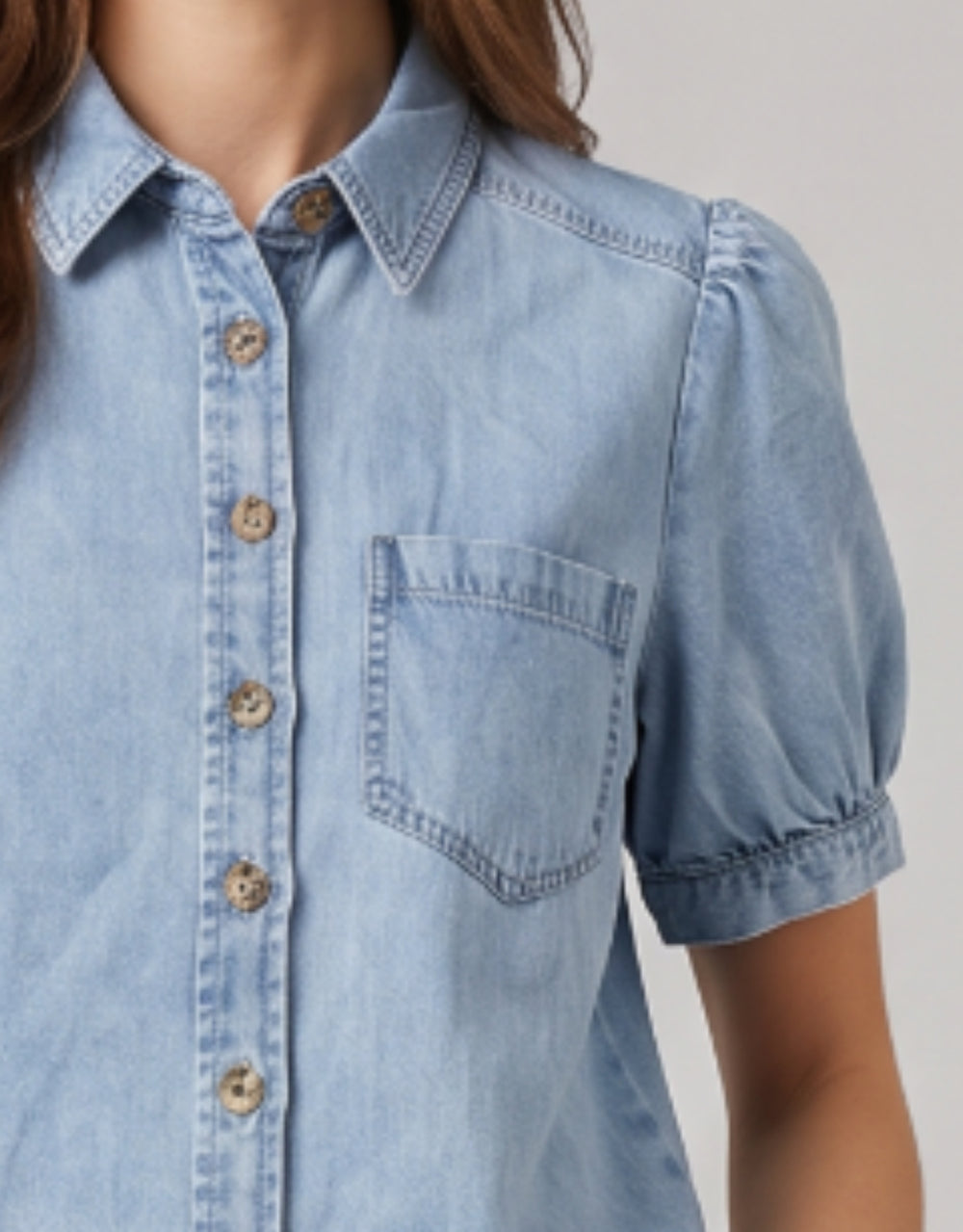 Cici Shirt - Tencel Blue
