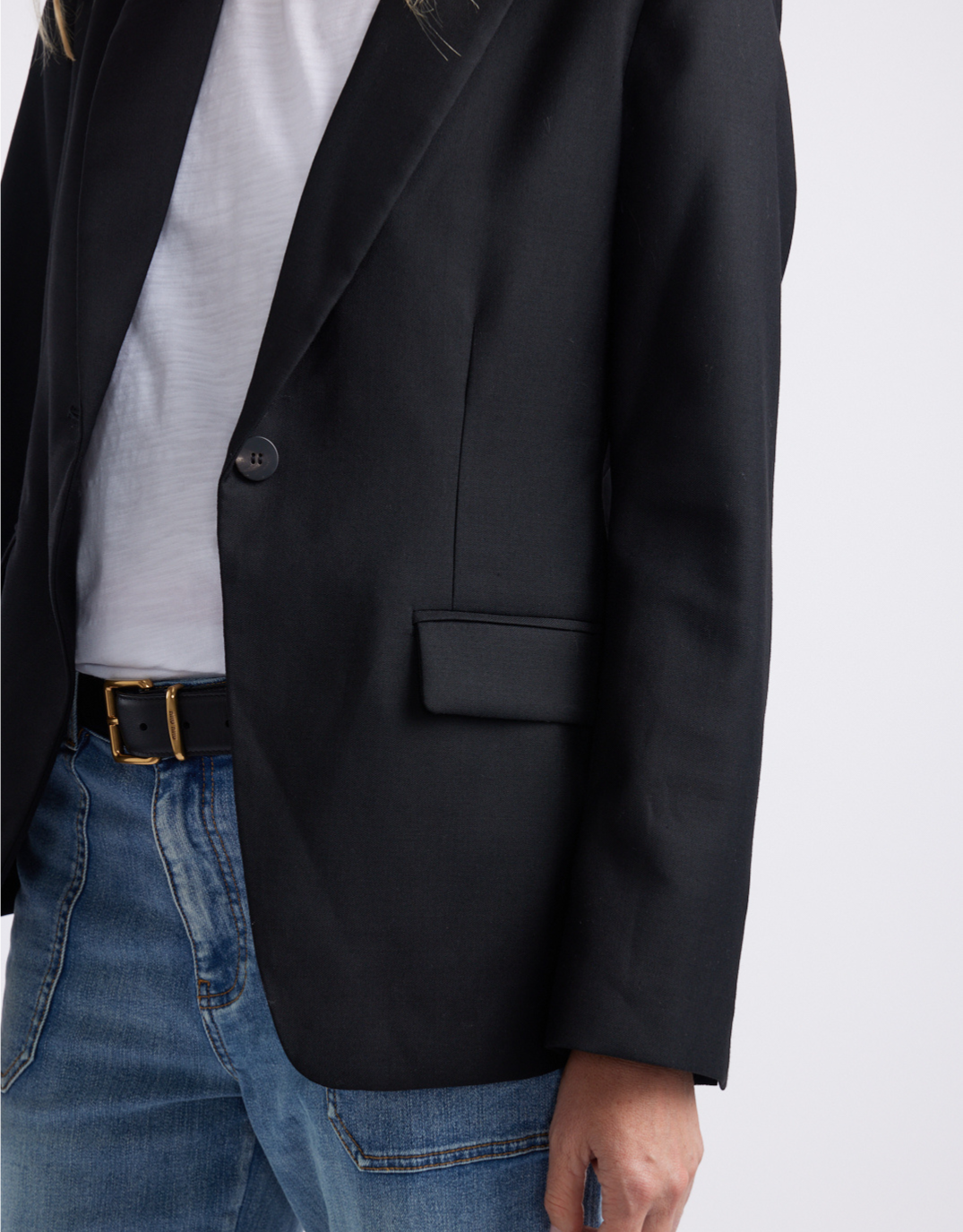 Classic Wool Blazer - Black