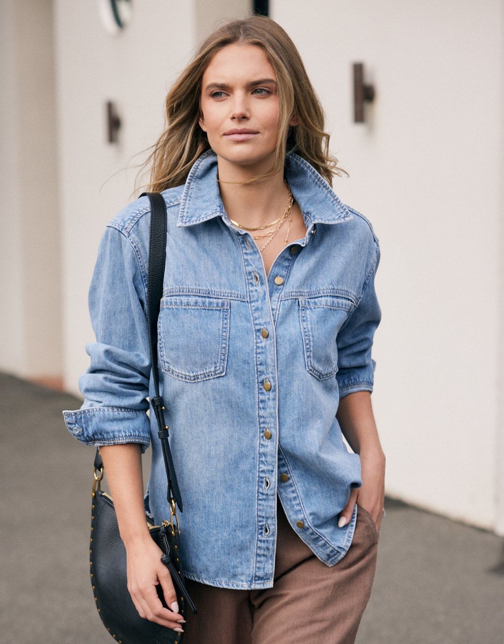 Claudia Relaxed Shirt - Mid Wash