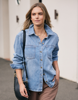 Claudia Relaxed Shirt - Mid Wash