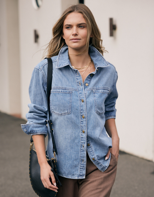 Claudia Relaxed Shirt - Mid Wash