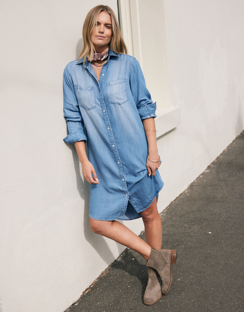 Cleo Vintage Dress - Denim