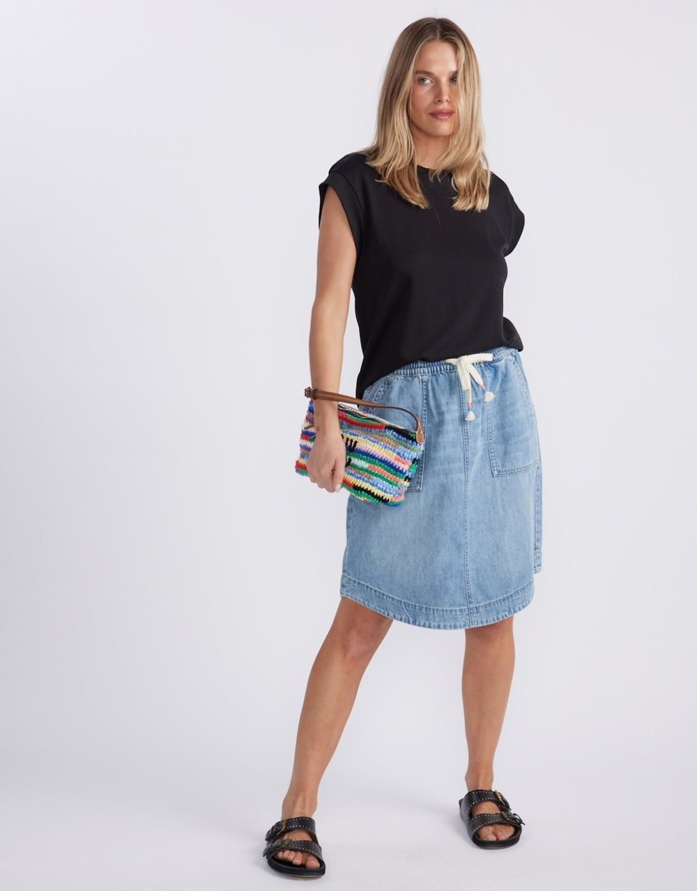 Coco Denim Skirt - Mid Wash