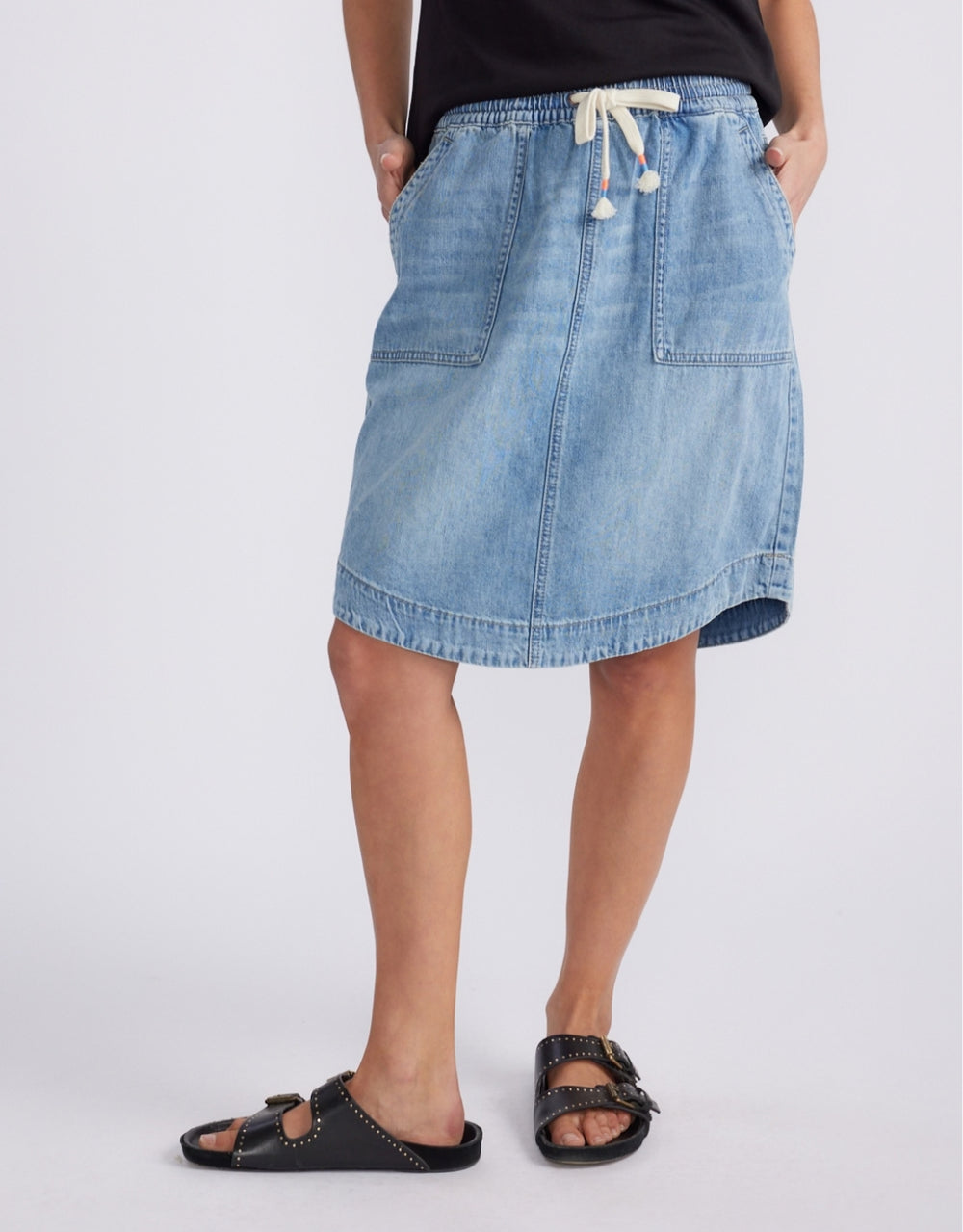 Coco Denim Skirt - Mid Wash