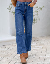 Stretch Straight Leg Jean - Dark Blue