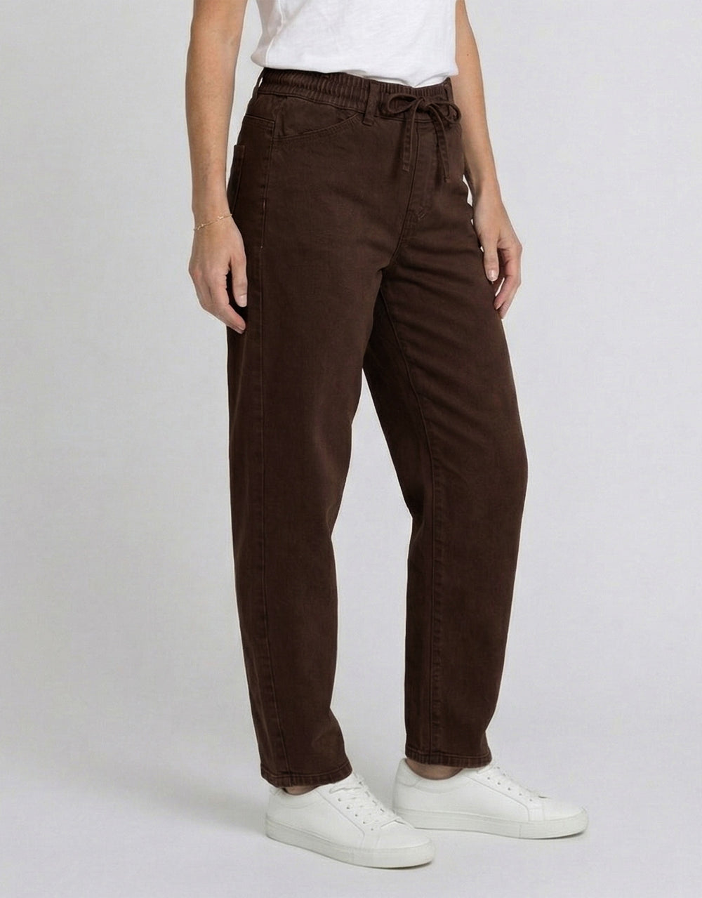 Sienna Barrel Jeans - Chocolate