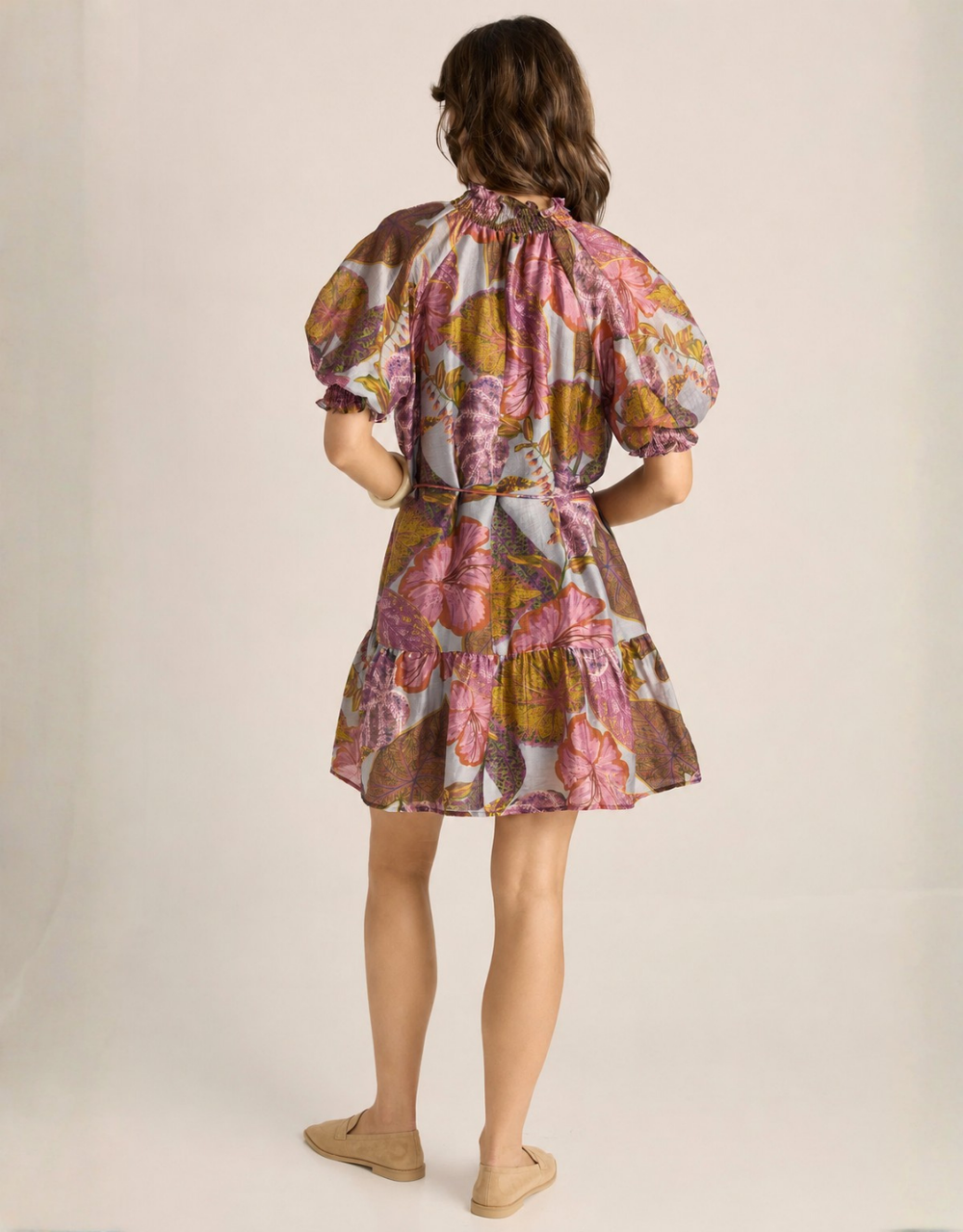 Daria Dress - Leaf Print