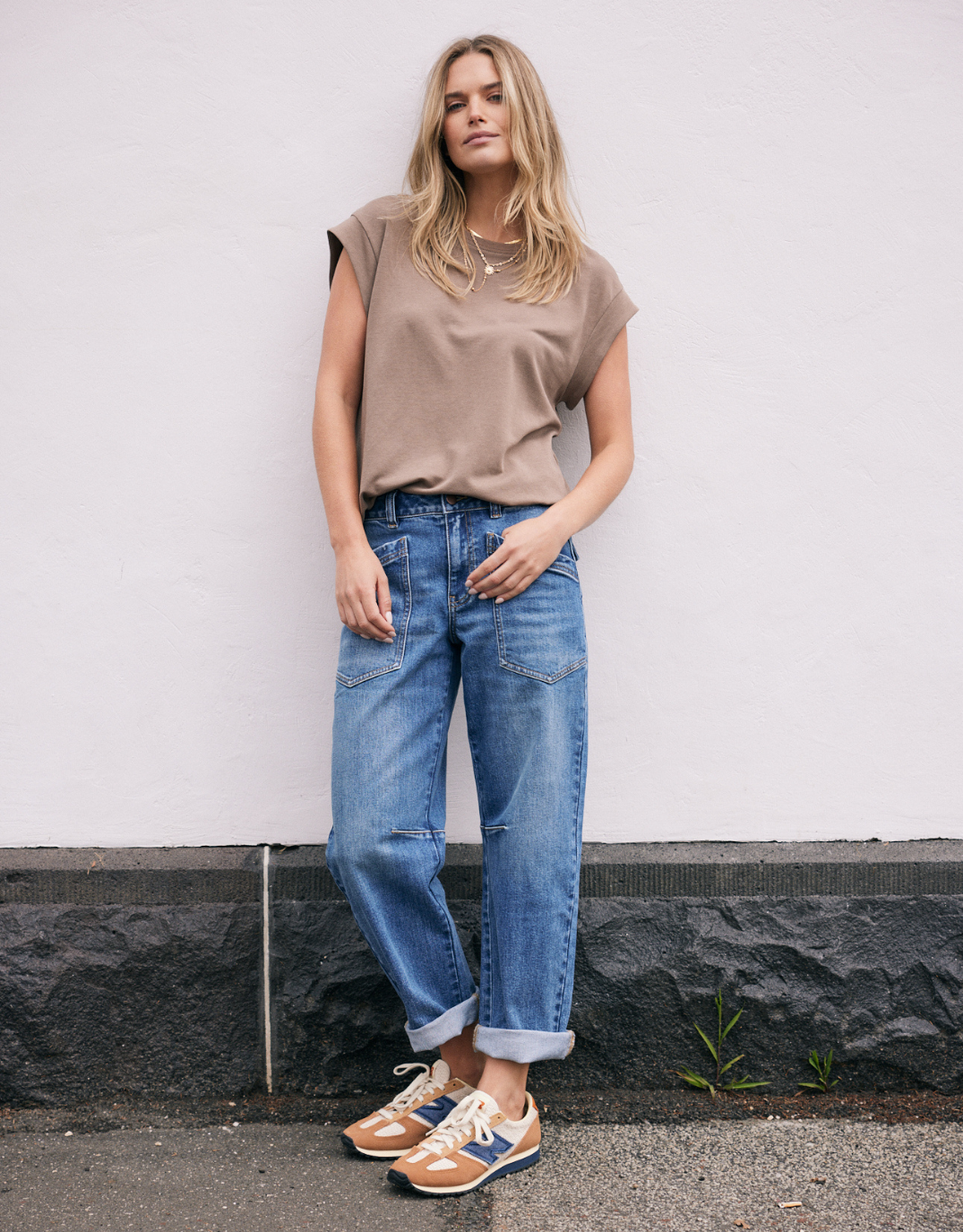 The Edit Cap Sleeve Tank - Chocolate