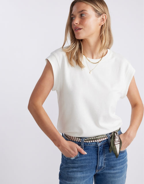 The Edit Cap Sleeve Tank - White
