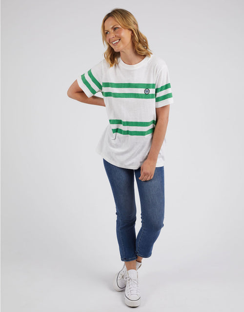 elm-allegra-short-sleeve-tee-white-green-stripe-womens-clothing