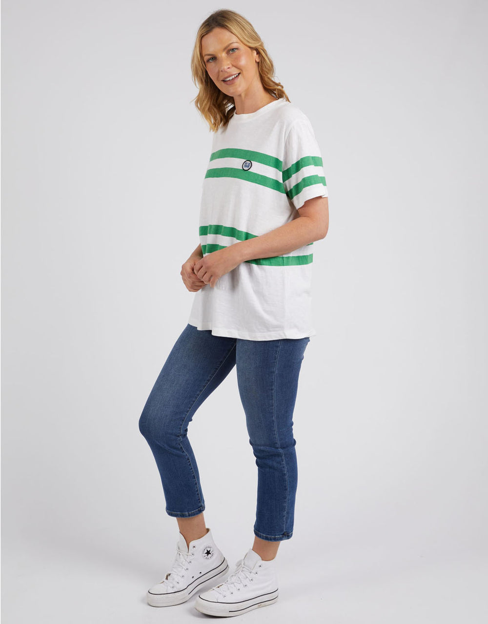 elm-allegra-short-sleeve-tee-white-green-stripe-womens-clothing