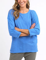 elm-annie-3-4-sleeve-tee-cerulean-blue-womens-clothing