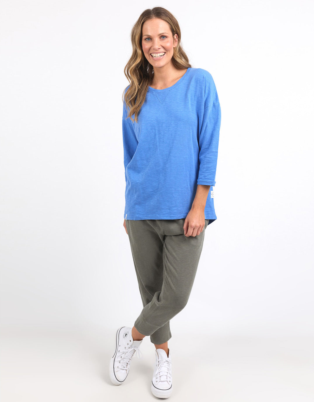 elm-annie-3-4-sleeve-tee-cerulean-blue-womens-clothing