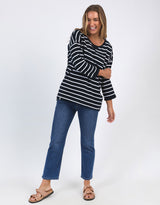 elm-annie-3-4-sleeve-tee-navy-white-stripe-womens-clothing