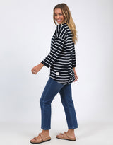 elm-annie-3-4-sleeve-tee-navy-white-stripe-womens-clothing