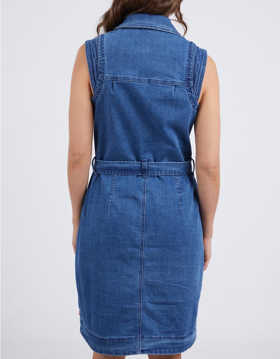 Elm - Daisy Denim Dress - Blue Wash - White & Co Living Dresses