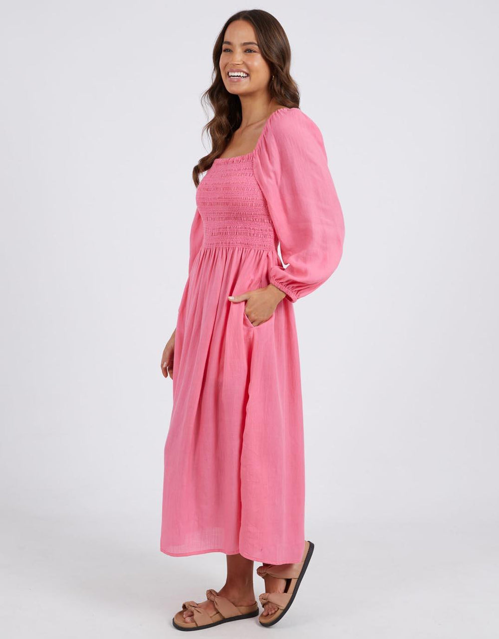 Elm - Dusk Midi Dress - Pink Lemonade - White & Co Living Dresses