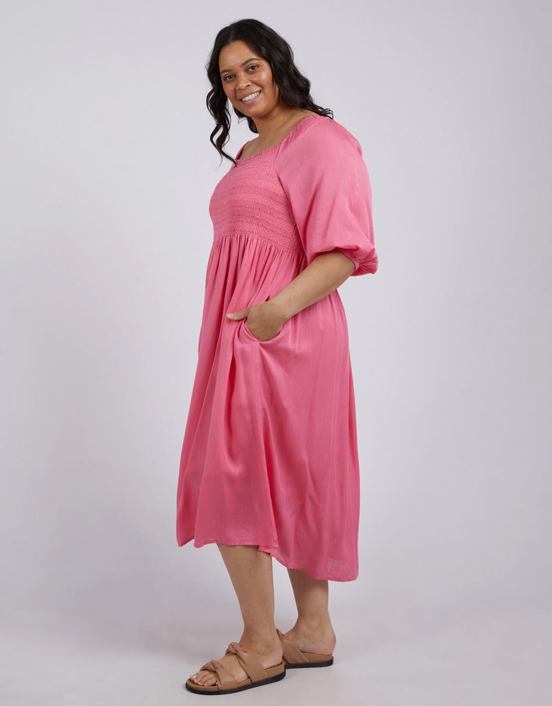 Elm - Dusk Midi Dress - Pink Lemonade - White & Co Living Dresses